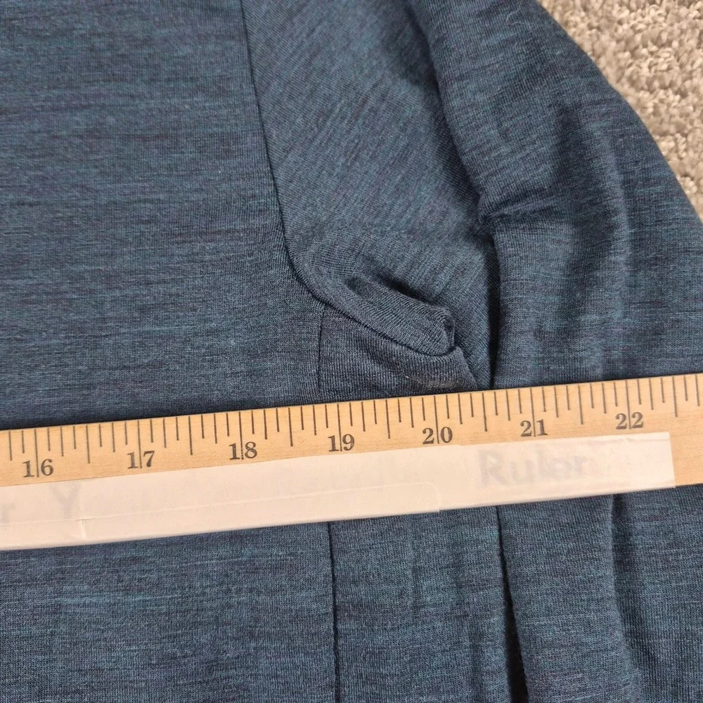 Icebreaker Hoodie Mens L Blue Merino Wool Shifter Full Zip Jacket Outdoors